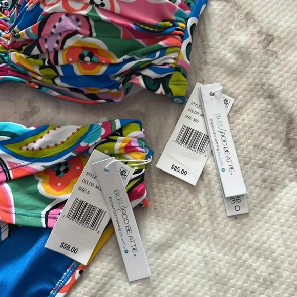 Bleu Rod Beattie Go For Bold Two Piece Swimsuit Top and Sarong Bikini Bottom - Picture 13 of 14